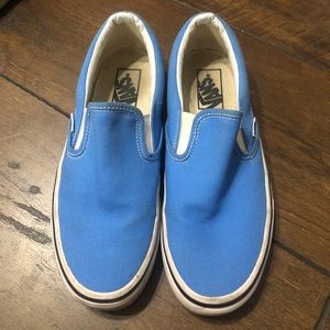 Blue slip on vans